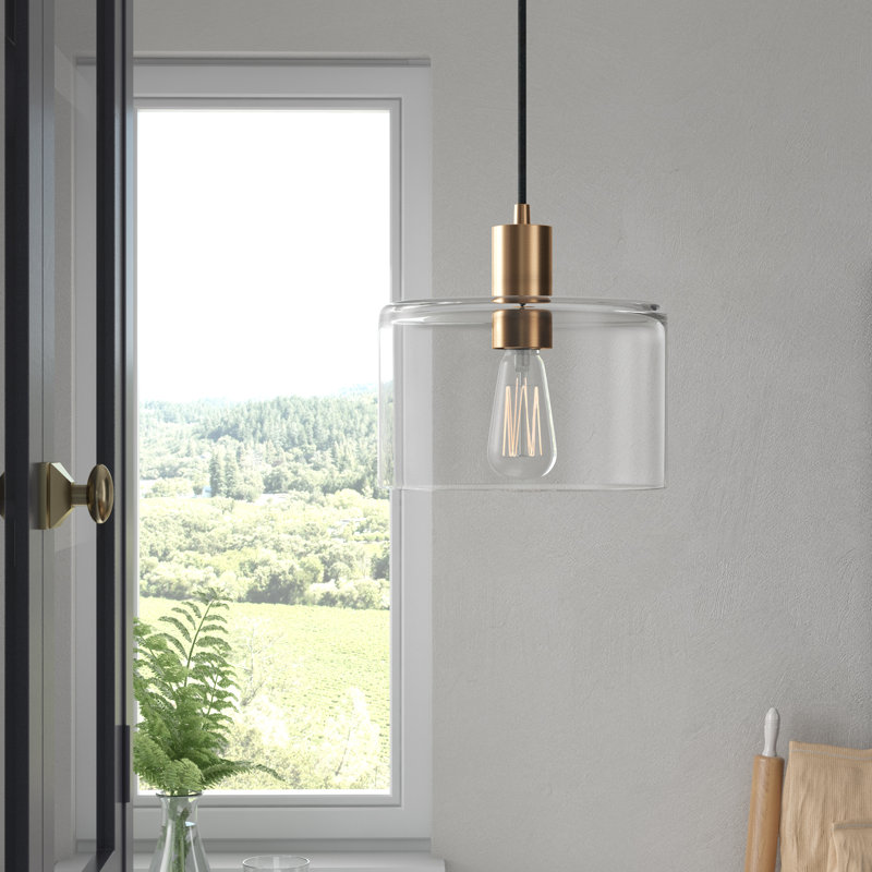 Andover Mills Plumlee 1Light Cylinder Pendant & Reviews Wayfair